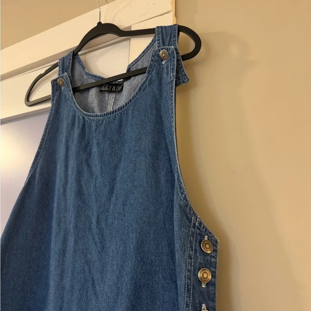 Vintage Embroidered Blue Denim Dress - Picture 6 of 14